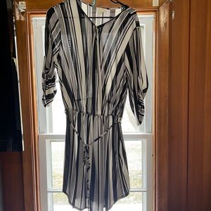 RAINBOW 3x black and white dress